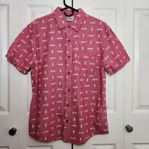 Coca Cola Short Sleeve Button Down
